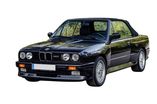 BMW E30 Cabrio mit Cabrio-Verdeck
